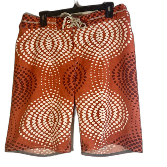 Relax Tommy Bahama burnt orange Patterned Men's Board Shorts size 34 - Picture 1 of 7